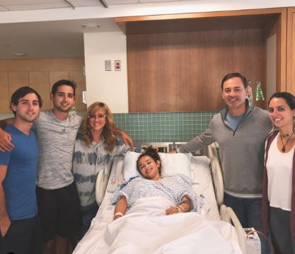 Jazz Jennings and her family at the time of her surgery.
